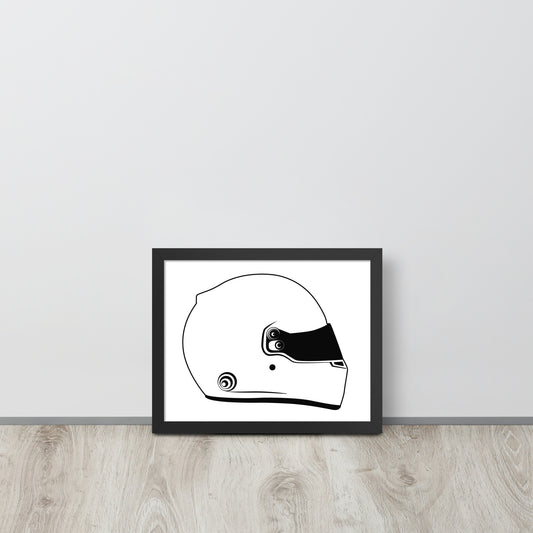 Race Helmet Framed Poster